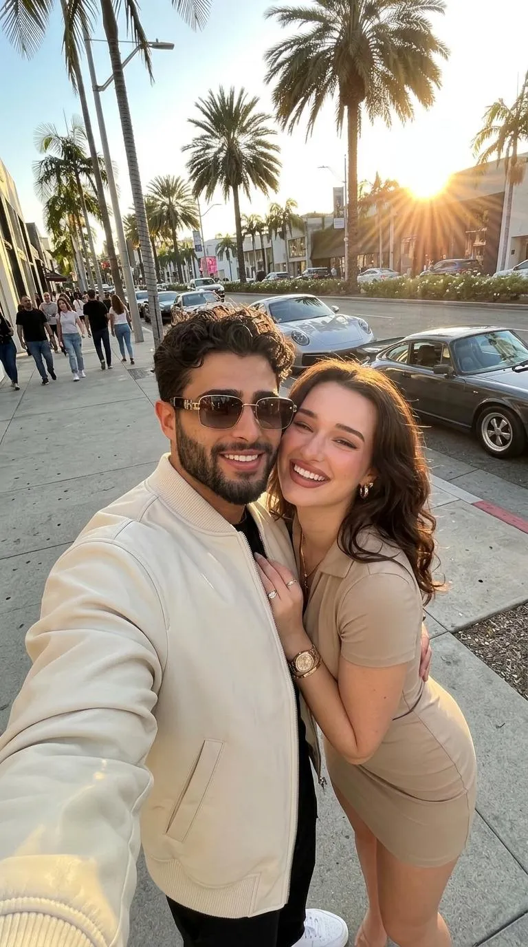 City Street Selfie Template 1