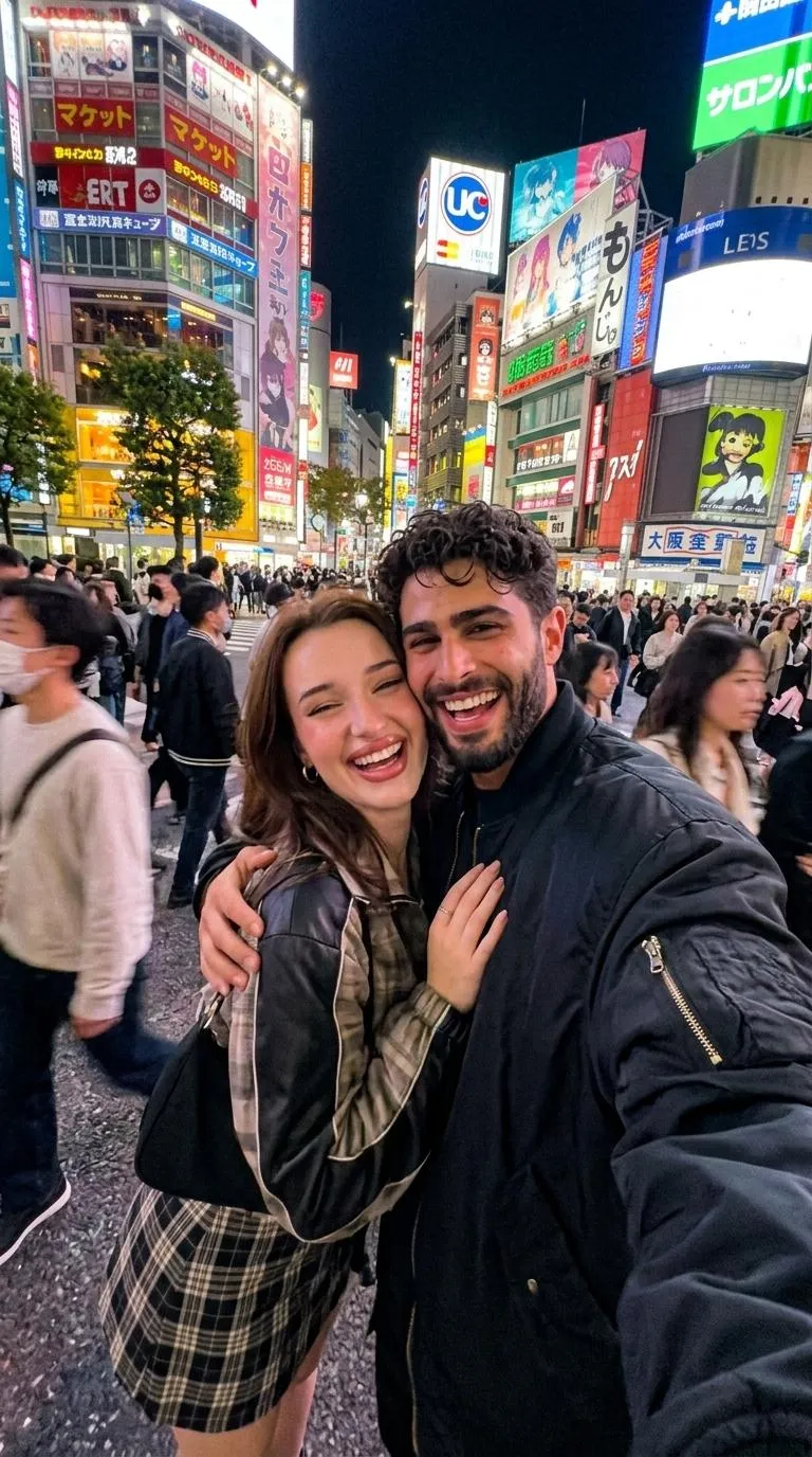 City Street Selfie Template 2